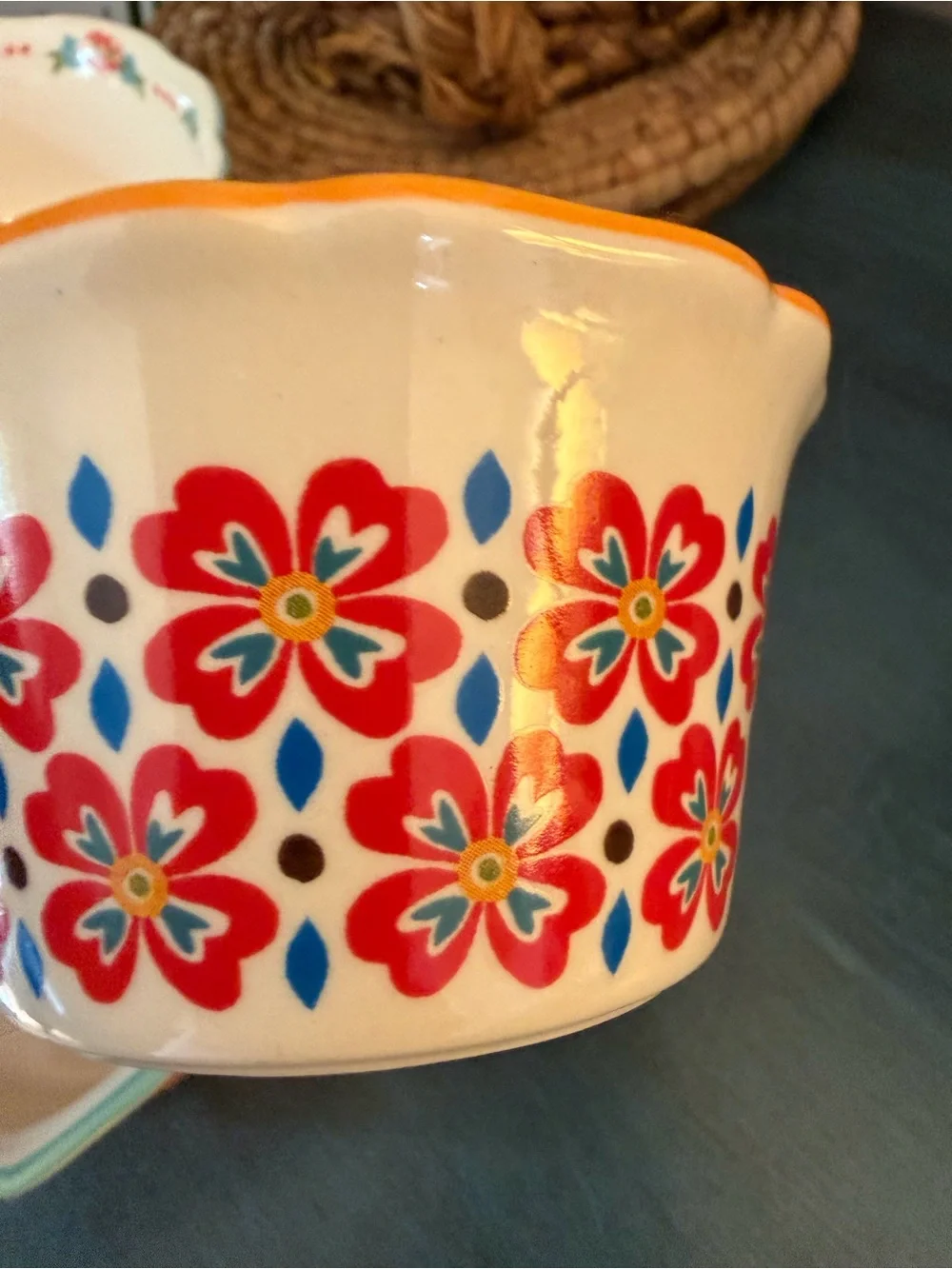 The Pioneer Woman Flea Market 3-Piece Ceramic Nesting Bowl Set Floral Retired